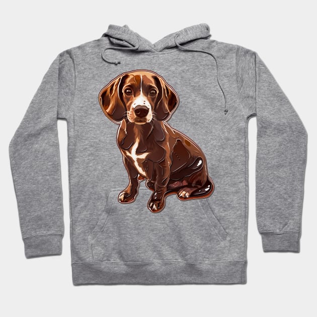 Valentine Beagle Shaped Chocolate Hoodie by Chromatic Fusion Studio